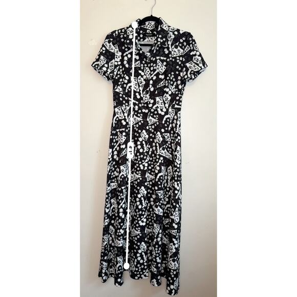 RACHEL COMEY FLORAL AXIL MIDI DRESS IN BLACK PRINT size 4 - Picture 9 of 14